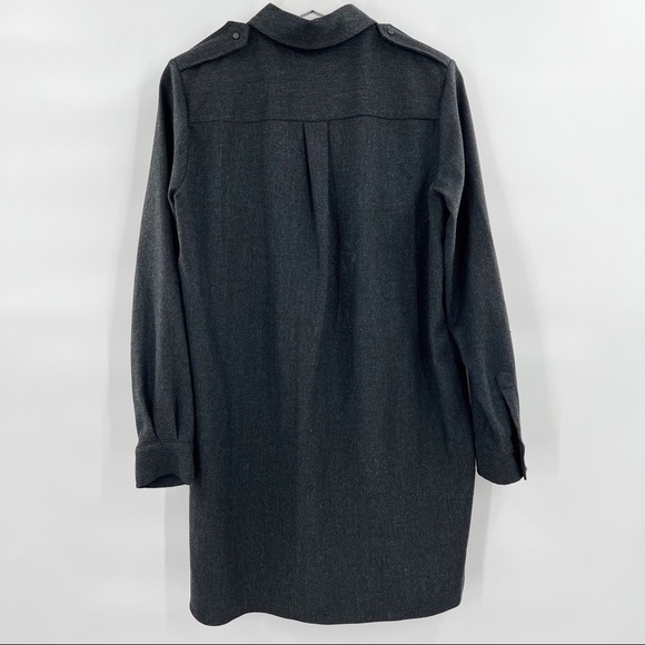 ZARA grey long sleeve collared shirt dress size M - Picture 2 of 7